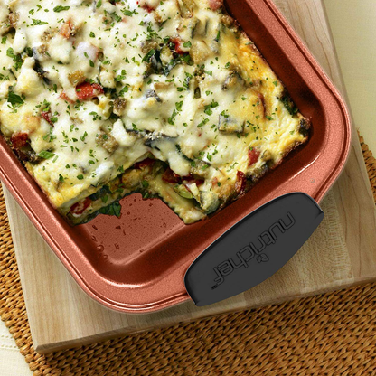 Rynx | 10-piece kitchen oven baking pan - Deluxe carbon steel bakeware set with stylish non-stick gray coating inside and out, dishwasher safe & PFOA, PFOS, PTFE free - NutriChef