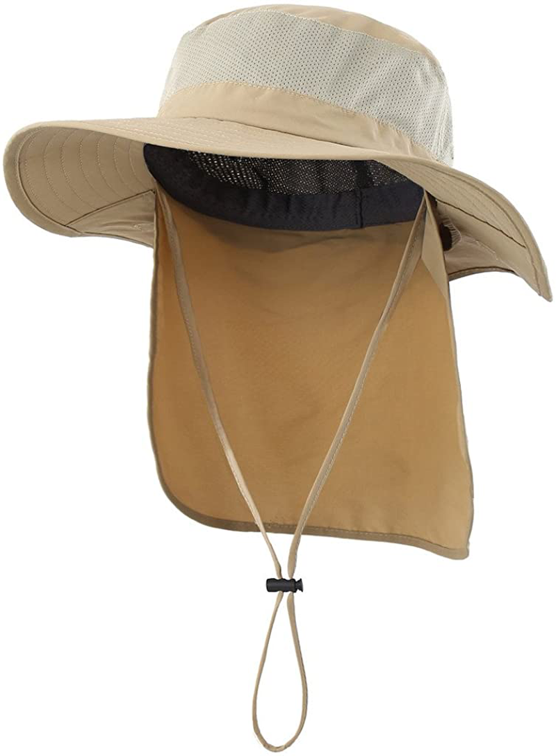 Rynx | Outdoor UPF50+ Mesh Sun Hat Wide Brim Fishing Hat with Neck Flap
