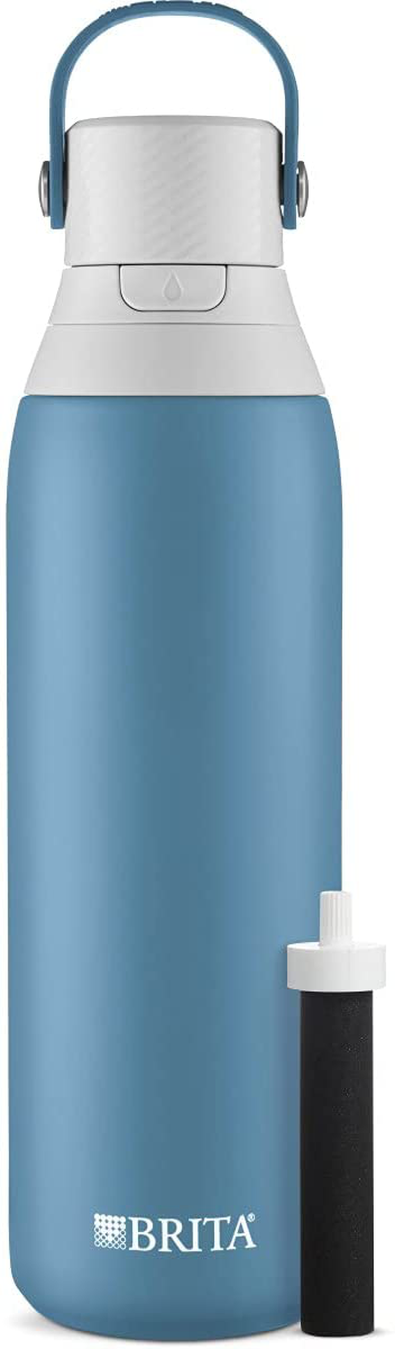 Rynx | Brita Stainless Steel Water Filter Bottle, Stainless Steel, 20 Ounce, 1 Piece
