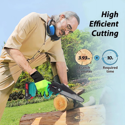 Rynx | Electric Chain Winch Wireless Chainsaw with 2 Large Capacity Batteries, Gardening Tools for Tree Trimming Shrub Pruning