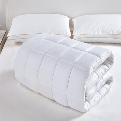 Rynx | oaskys Cal King Madras Pad Cover Cooling Mattress Topper Pillow Top with Down Alternative Fill (8-21” Fitted Deep Pocket California King Size)