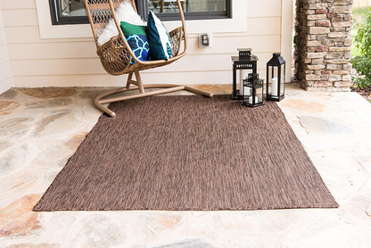 Rynx | Unique Loom Solid Collection Casual Transitional Indoor and Outdoor Flatweave Runner Rug, 2' 7" x 12', Marine Blue/Light Blue