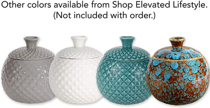 Rynx | Raised lifestyle fruit fly jar trap for kitchen - Decorative, effective, child- and pet-friendly (Marbled turquoise)
