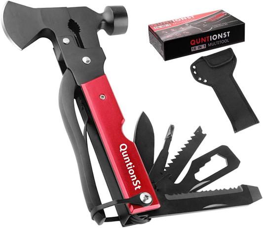 Rynx | Camping Equipment Multitool, Ball and Unique Birthday Gifts for Men Father Man Boyfriend, 16-in-1 Survival Gear for Outdoor Hunting Hiking, Emergency Escape Tool with Axe, Hammer, Pliers, Knife, Bottle Opener