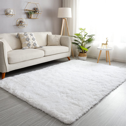 Rynx | GKLUCKIN Shag Ultra Soft Area Rug, Fluffy 4'x6' Purple Rugs Plush Non-Skid Indoor Fuzzy Faux Fur Rugs Furry Accent Rugs for Living Room Bedroom Kids Room Children's Room Decor