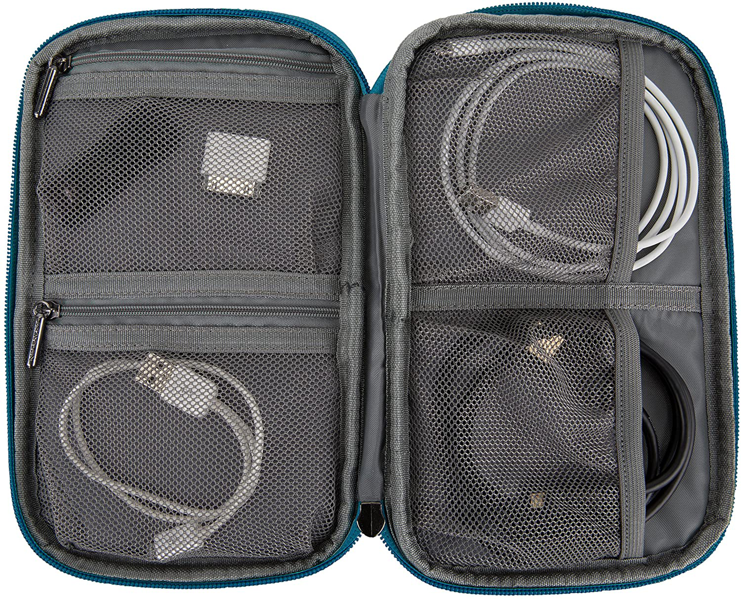 Rynx | Travelon World Travel Essentials Tech Organizer, Peacock Teal, One Size