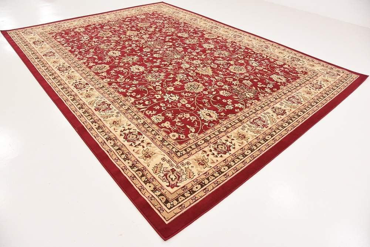 Rynx | Unique Loom Kashan Traditional Flower Rug, 4 x 6 Feet, Black/Gray