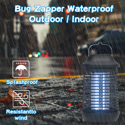 Rynx | Bug Zapper Outdoor/Indoor, 4200v High Performance Waterproof Electronic Mosquito Killer, 15w Uva Mosquito Lamp Bulb, Fly Traps Patio Insect Killer, Trap Killer For Home, Kitchen, Backyard, Camping