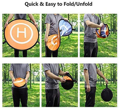 Rynx | KINBON Drone Landing Pads, Waterproof 30'' Universal Landing Pad Quick Board Double-Sided Quadcopter Landing Pads for RC Drones Helicopter DJI Spark Mavic Pro Phantom 2/3/4 Pro Inspire 2/1 3DR Solo