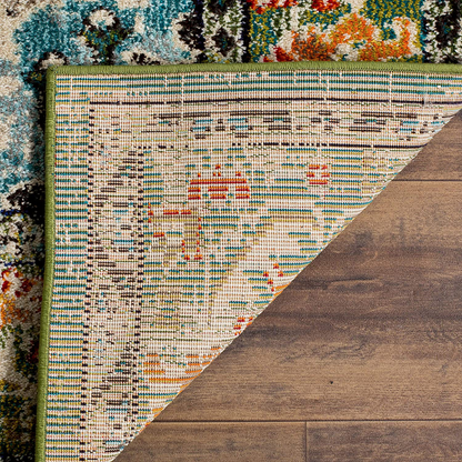 Rynx | Safavieh Monaco Collection Mnc243n Boho Chic Medallion Distressed Non-Shedding Stain Resistant Living Room Bedroom Area Rug, 3' X 3' Square, Navy Blue / Light Blue