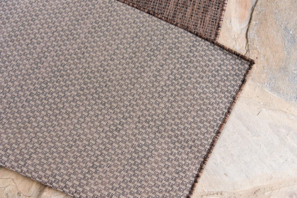 Rynx | Unique Loom Solid Collection Casual Transitional Indoor and Outdoor Flatweave Runner Rug, 2' 7" x 12', Marine Blue/Light Blue