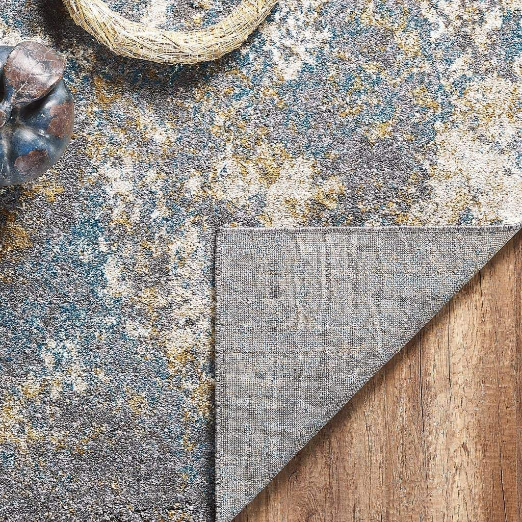 Rynx | Persian Rugs 6490 Gray 2 x 7 Abstract Modern Area Rug