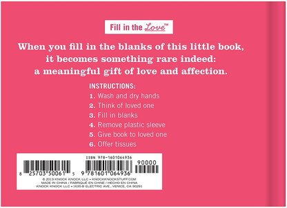 Rynx | Knock Knock What I Love about Grandma Fill in the love book Fill-in-the-blank gift journal, 4.5 x 3.25 inches & What I Love about You Fill in the love book gift journal, 4.5 x 3.25 inches