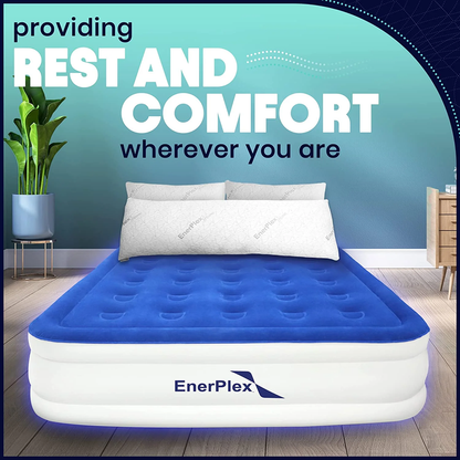 Rynx | Double Height Inflatable Mattress with Built-in Pump