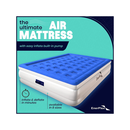 Rynx | Double Height Inflatable Mattress with Built-in Pump