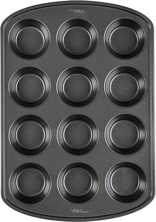 Rynx | Wilton Perfect Results Premium Non-Stick Bakeware Muffin Pan & Cupcake Pan, 12-Cup, Steel