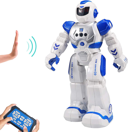 Rynx | Remote Control Robot for Kids, Sikaye Intelligent Programmable Robot with Infrared Controller Toys, Dancing, Singing, Moonwalking and LED Eyes, Motion Sensor Robot Set for Kids (Yellow)