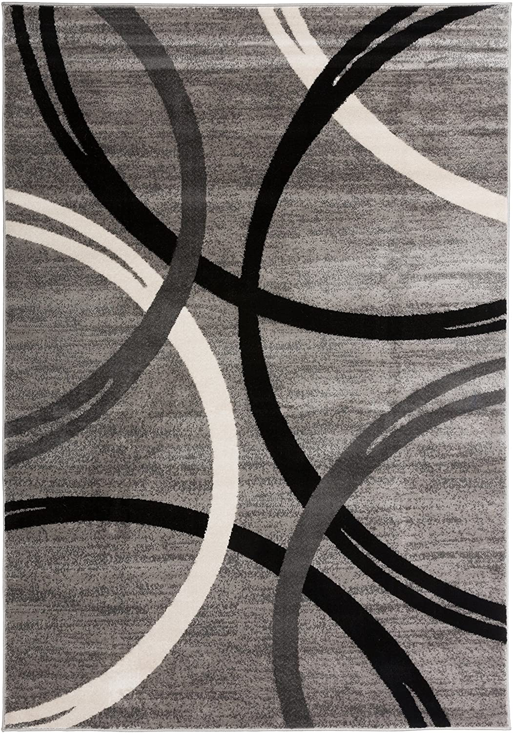 Rynx | Rugshop Modern Wavy Circles Design Runner Rug 2' x 7' 2" Brown