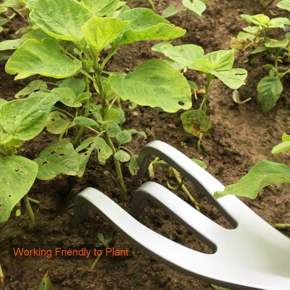 Rynx | CFCT Garden Hand Cultivator, My Hand Rake with Broad Sturdy Claw, Scratch Tool for Weeding, Aerating, Cultivating, Aluminum Light Weight, Bend Proof Ergonomic Design
