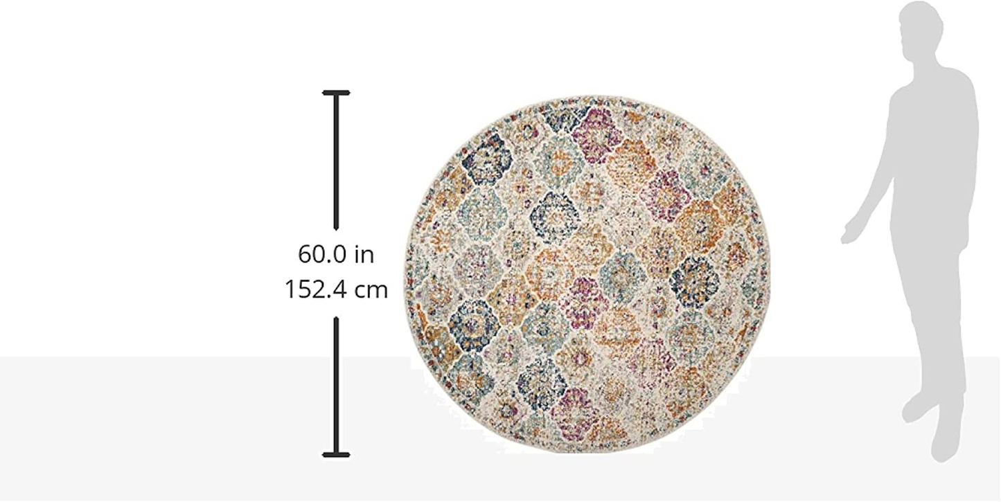 Rynx | Safavieh Madison Collection MAD611N Boho Chic Floral Medallion Trellis Distressed Non-Shedding Stain Resistant Living Room Bedroom Runner, 2'3" x 12', Marine / Teal