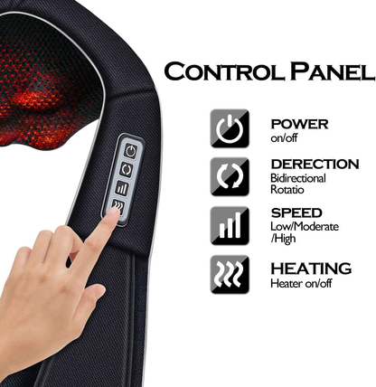 Rynx | Shiatsu neck massage and back massages with heat, VIKTOR JURGEN deep tissue kneading comfort sports recovery massage devices for neck, back, shoulders, feet, relaxation gifts for him, her, women, men