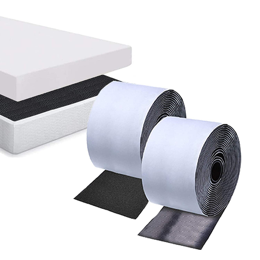 Rynx | Teuvo Non-Slip Mattress Protector, Keep The Mattress In Place For A Fantastic Night's Sleep, Hook And Loop Tape With Adhesive For Mattresses With Smooth Surfaces, 11cm Wide And 2m Long