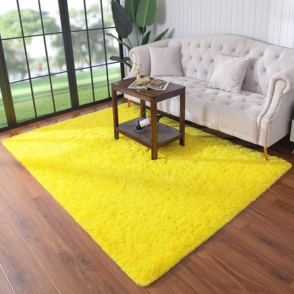 Rynx | Lochas Ultra Soft Indoor Modern Area Rugs Fluffy Living Room Carpets For Children Bedroom Home Decor Nursery Rug 5.3x7.5 Feet, Yellow
