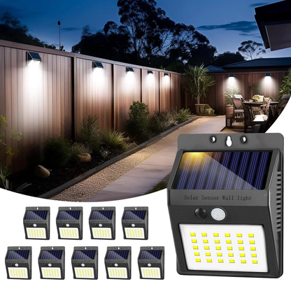 Rynx | 6-Pack Solar-Powered Motion Sensor Outdoor Lights, Waterproof Wireless Security Lighting