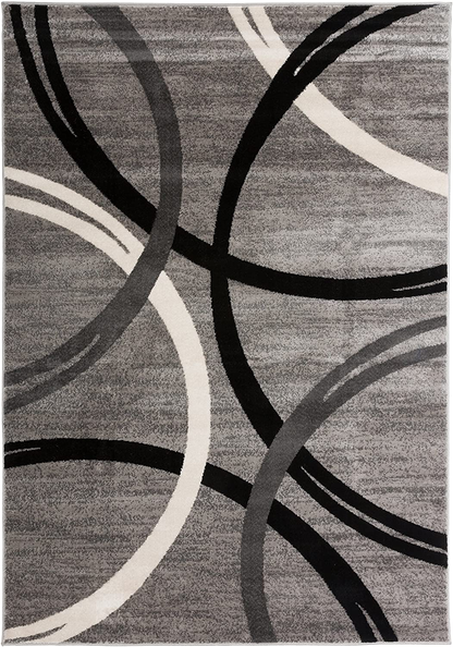 Rynx | Rugshop Modern Wavy Circles Design Area Rug 3'3" x 5' Blue