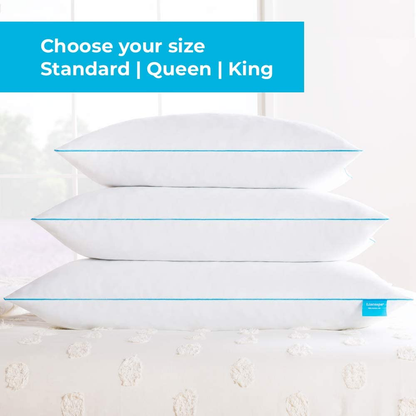 Rynx | Two packs shredded gel memory foam pillows – Cooling bed pillow – Side, stomach and back sleeping