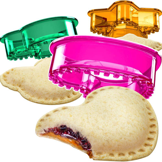 Rynx | Sandwich Cutter and Sealer - Decruster Sandwich Maker - Great for Lunch Box and Bento Box - Boys and Girls Kids Lunch - Sandwich Cutters for Kids (Heart, Star, Mouse)