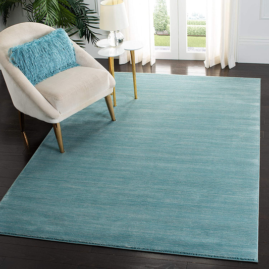 Rynx | Safavieh Vision Collection VSN606B Modern Ombre Tonal Chic Non-Shedding Stain Resistant Living Room Bedroom Area Rug, 4' x 4' Square, Aqua