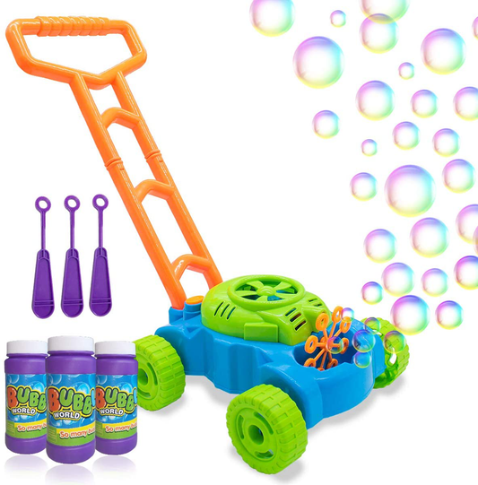 Rynx | Lydaz Bubble Mower for Toddlers, Kids Bubble Blower Garden Toys, Outdoor Push Toys, Halloween Christmas Birthday Toys Gifts for Preschool Boys Girls