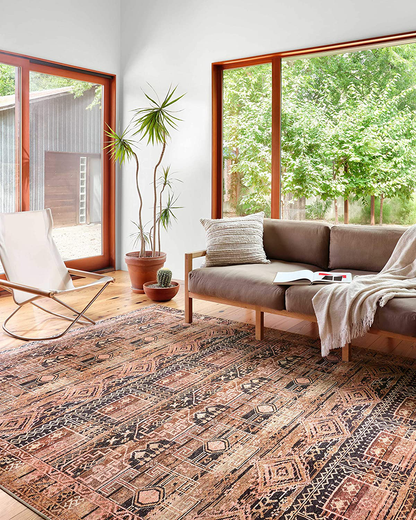 Rynx | Loloi II Layla LAY-14 Mocha Traditional Accent Rug 3'-6" x 5'-6"