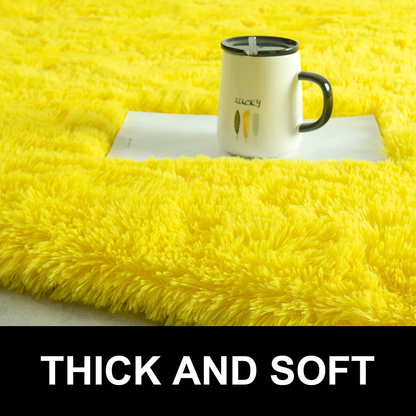 Rynx | Lochas Ultra Soft Indoor Modern Area Rugs Fluffy Living Room Carpets For Children Bedroom Home Decor Nursery Rug 5.3x7.5 Feet, Yellow