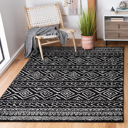Rynx | Safavieh Tulum Collection TUL267B Moroccan Boho Distressed Non-Shedding Stain Resistant Living Room Bedroom Runner, 2' x 9', Ivory / Light Gray