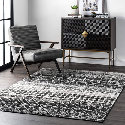 Rynx | nuLOOM Moroccan Blythe Runner Rug, 2' 8" x 8', Black