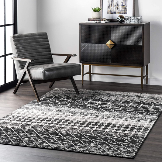 Rynx | Nuloom Moroccan Blythe Runner Rug, 2' 8" X 8', Black