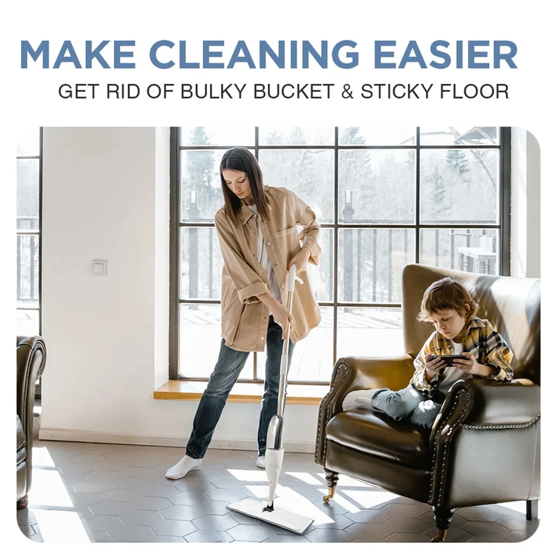 Rynx | Wet Dry Microfiber Spray Mop for Floor Cleaning with 2 Washable Pads