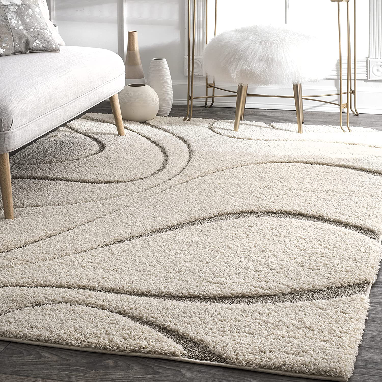 Rynx | Nuloom Carolyn Cozy Soft & Plush Shag Accent Rug, 2' X 3', Dark Gray