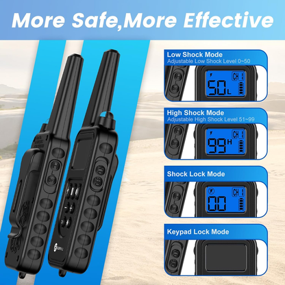 Rynx | Dog training collar with 7 training modes, 2600 feet remote control electronic dog shock collar