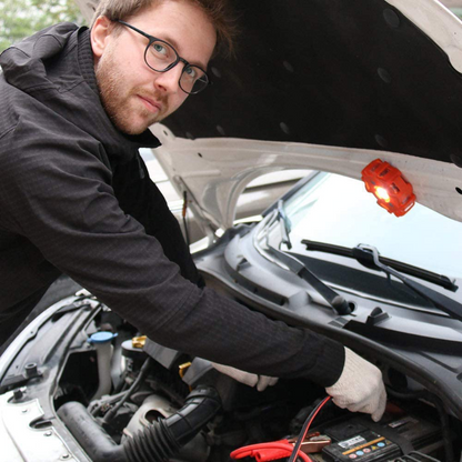 Rynx | Emergency Roadside Assistance Safety Kit - First Aid Kit, Jumper Cables, LED Warning Light, Work Gloves, Tools and More