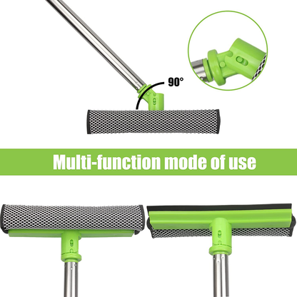 Rynx | 62" Car Wash Mop Kit, Car Wash Brush with Long Handle Stainless Steel Rod, Car Wash Kit Car Detailing Kit Car Wash Mop Mitt Car Cleaning Equipment Kit for RV Cars SUVs Trucks and Buses (Green)