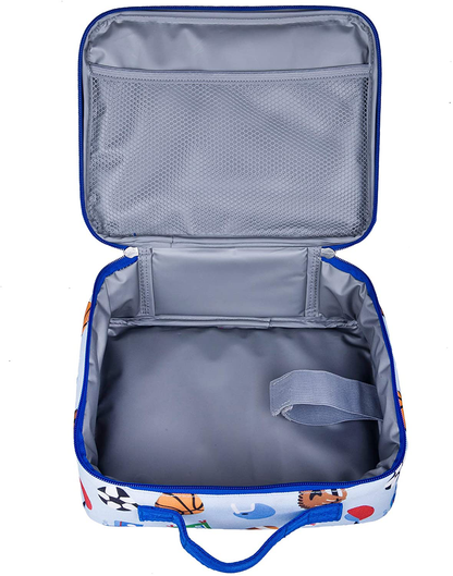 Rynx | Wildkin Kids Insulated Lunch Box Bag for Boys and Girls, Perfect Size for Packing Hot or Cold Snacks for School and Travel, Mom's Choice Award Winner, BPA-free, Olive Kids (Sharks)