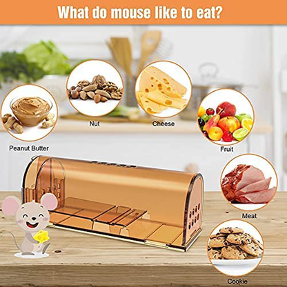 Rynx | 4 Pack Humane Mouse Traps No Kill, Live Mouse Trap, Reusable Mouse Trap for Home and Outdoors