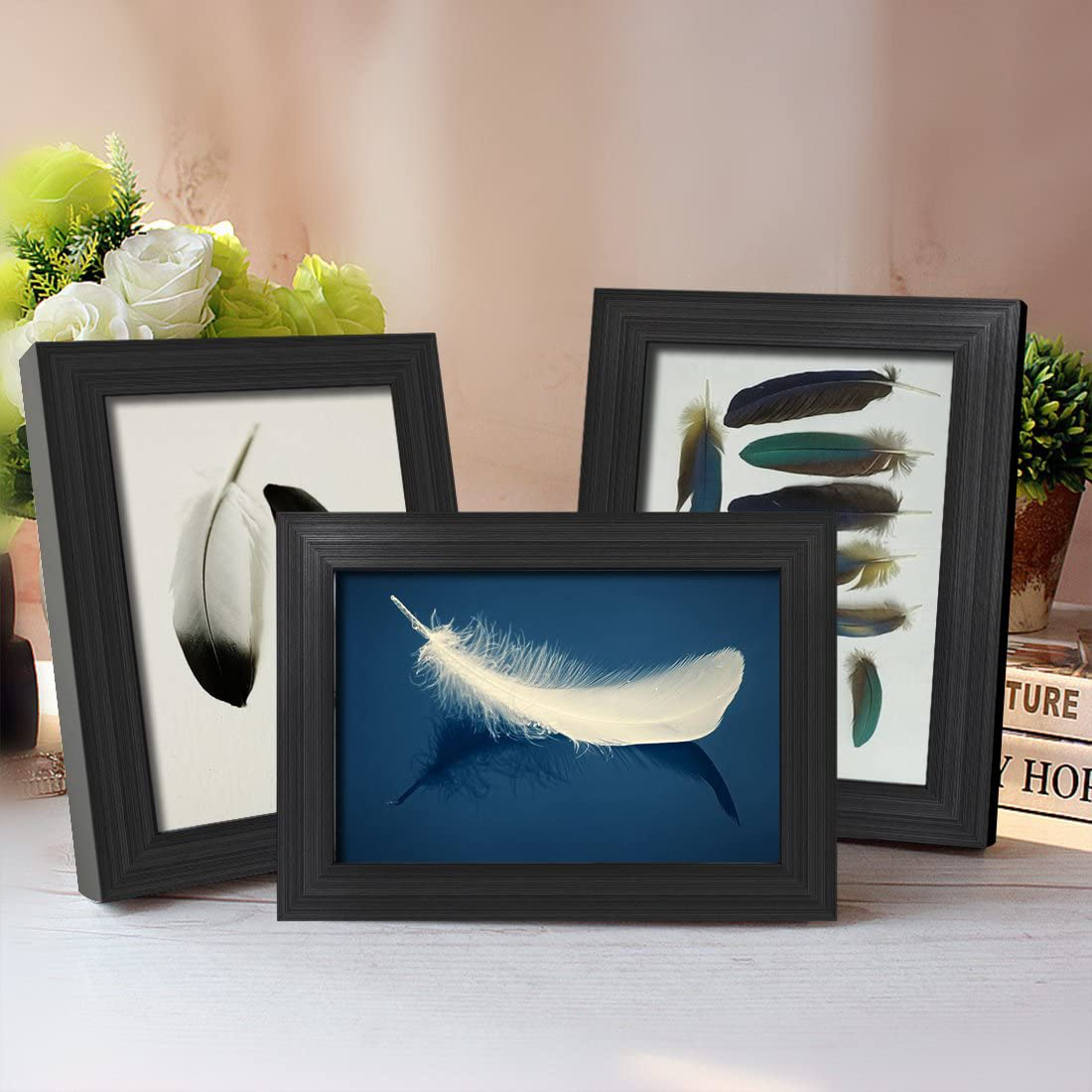 Rynx | Gift Garden 4x6 Picture Frame Black Photo Frames Bulk for Wall or Table, Set of 12