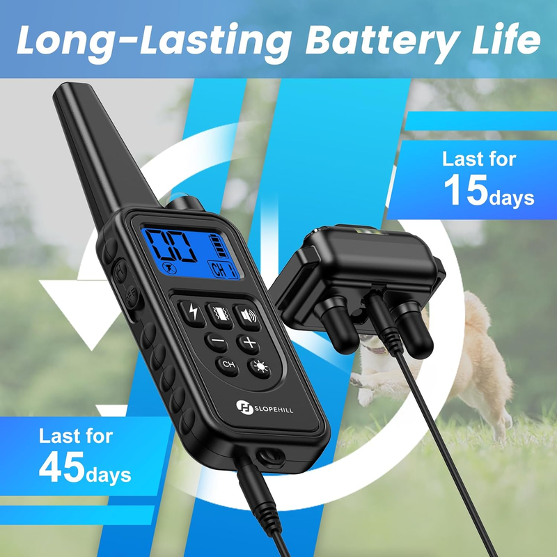 Rynx | Dog training collar with 7 training modes, 2600 feet remote control electronic dog shock collar