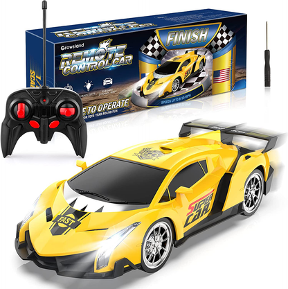 Rynx | Growsland Remote Control Car RC Cars Christmas Gifts Toys for Children 1/18 Electric Sports Racing Hobby Rc Crawler Toy Car Model Vehicle for Boys Girls Adults Included Rechargeable Batteries (Silver)