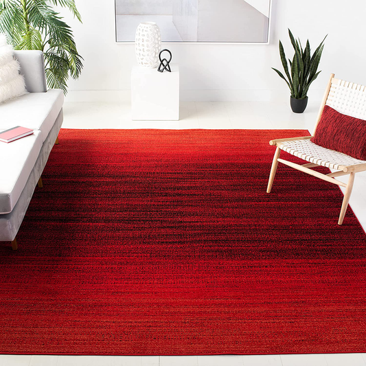 Rynx | Safavieh Adirondack Collection ADR142Q Modern Ombre Rug, 3' x 5', Red / Black