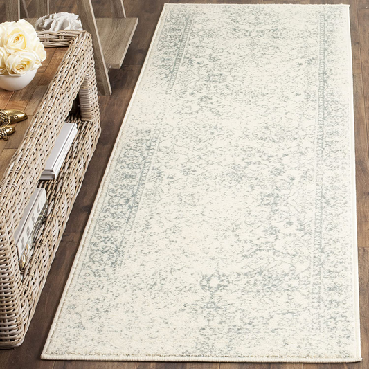 Rynx | Safavieh Adirondack Collection ADR109S Oriental Distressed Non-Shedding Stain Resistant Living Room Bedroom Runner, 2'6" x 10', Ivory / Slate